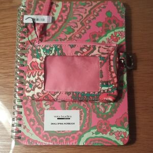 Vera Bradley Pink and Green Spiral Notebook with Pouch
